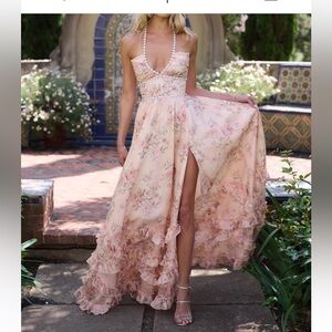 Floral Ruffle Maxi Dress